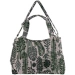 Plants Leaves Boho Botany Foliage Double Compartment Shoulder Bag
