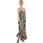 Plants Leaves Boho Botany Foliage Cami Maxi Ruffle Chiffon Dress