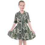 Plants Leaves Boho Botany Foliage Kids  All Frills Chiffon Dress