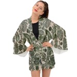 Plants Leaves Boho Botany Foliage Long Sleeve Kimono
