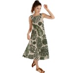 Plants Leaves Boho Botany Foliage Summer Maxi Dress