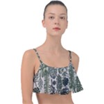 Plants Leaves Boho Botany Foliage Frill Bikini Top