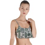 Plants Leaves Boho Botany Foliage Layered Top Bikini Top 
