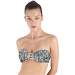 Plants Leaves Boho Botany Foliage Twist Bandeau Bikini Top