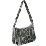 Plants Leaves Boho Botany Foliage Zip Up Shoulder Bag