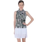 Plants Leaves Boho Botany Foliage Women s Sleeveless Polo T-Shirt