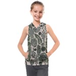 Plants Leaves Boho Botany Foliage Kids  Sleeveless Hoodie