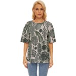 Plants Leaves Boho Botany Foliage Oversized Basic T-Shirt