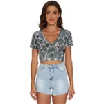 Plants Leaves Boho Botany Foliage V-Neck Crop Top
