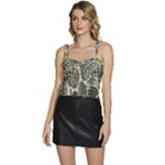 Plants Leaves Boho Botany Foliage Flowy Camisole Tie Up Top
