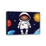 Boy Spaceman Space Rocket Ufo Planets Stars Mini Canvas 6  x 4  (Stretched)