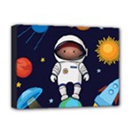 Boy Spaceman Space Rocket Ufo Planets Stars Deluxe Canvas 16  x 12  (Stretched) 