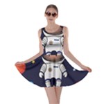 Boy Spaceman Space Rocket Ufo Planets Stars Skater Dress