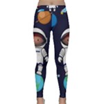 Boy Spaceman Space Rocket Ufo Planets Stars Classic Yoga Leggings