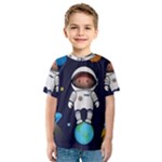 Boy Spaceman Space Rocket Ufo Planets Stars Kids  Sport Mesh T-Shirt