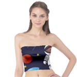 Boy Spaceman Space Rocket Ufo Planets Stars Tube Top