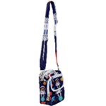 Boy Spaceman Space Rocket Ufo Planets Stars Shoulder Strap Belt Bag