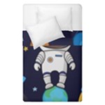 Boy Spaceman Space Rocket Ufo Planets Stars Duvet Cover Double Side (Single Size)