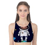 Boy Spaceman Space Rocket Ufo Planets Stars Tank Bikini Top