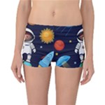 Boy Spaceman Space Rocket Ufo Planets Stars Reversible Boyleg Bikini Bottoms