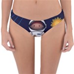 Boy Spaceman Space Rocket Ufo Planets Stars Reversible Hipster Bikini Bottoms