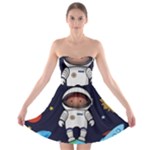 Boy Spaceman Space Rocket Ufo Planets Stars Strapless Bra Top Dress