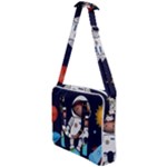 Boy Spaceman Space Rocket Ufo Planets Stars Cross Body Office Bag