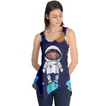 Boy Spaceman Space Rocket Ufo Planets Stars Sleeveless Tunic