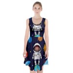 Boy Spaceman Space Rocket Ufo Planets Stars Racerback Midi Dress