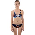 Boy Spaceman Space Rocket Ufo Planets Stars Wrap Around Bikini Set