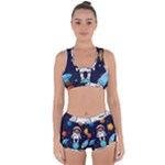 Boy Spaceman Space Rocket Ufo Planets Stars Racerback Boyleg Bikini Set