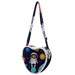 Boy Spaceman Space Rocket Ufo Planets Stars Heart Shoulder Bag