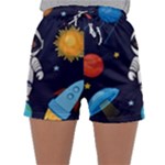 Boy Spaceman Space Rocket Ufo Planets Stars Sleepwear Shorts