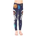 Boy Spaceman Space Rocket Ufo Planets Stars Kids  Leggings