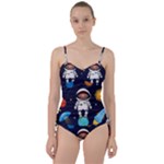 Boy Spaceman Space Rocket Ufo Planets Stars Sweetheart Tankini Set