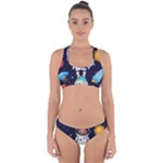 Boy Spaceman Space Rocket Ufo Planets Stars Cross Back Hipster Bikini Set