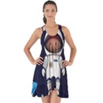 Boy Spaceman Space Rocket Ufo Planets Stars Show Some Back Chiffon Dress