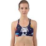Boy Spaceman Space Rocket Ufo Planets Stars Back Web Sports Bra