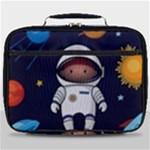 Boy Spaceman Space Rocket Ufo Planets Stars Full Print Lunch Bag