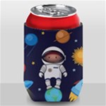Boy Spaceman Space Rocket Ufo Planets Stars Can Holder