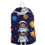 Boy Spaceman Space Rocket Ufo Planets Stars Foldable Lightweight Backpack