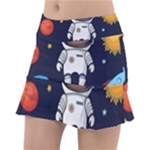 Boy Spaceman Space Rocket Ufo Planets Stars Classic Tennis Skirt