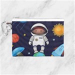 Boy Spaceman Space Rocket Ufo Planets Stars Canvas Cosmetic Bag (Medium)