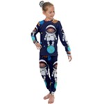 Boy Spaceman Space Rocket Ufo Planets Stars Kids  Long Sleeve Set 