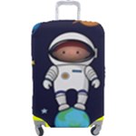 Boy Spaceman Space Rocket Ufo Planets Stars Luggage Cover (Large)