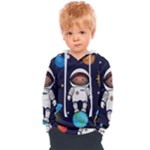 Boy Spaceman Space Rocket Ufo Planets Stars Kids  Overhead Hoodie