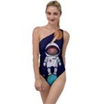 Boy Spaceman Space Rocket Ufo Planets Stars To One Side Swimsuit