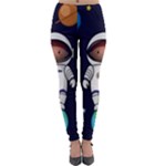 Boy Spaceman Space Rocket Ufo Planets Stars Lightweight Velour Leggings