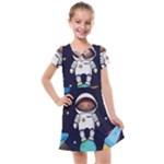 Boy Spaceman Space Rocket Ufo Planets Stars Kids  Cross Web Dress