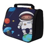 Boy Spaceman Space Rocket Ufo Planets Stars Full Print Travel Pouch (Small)